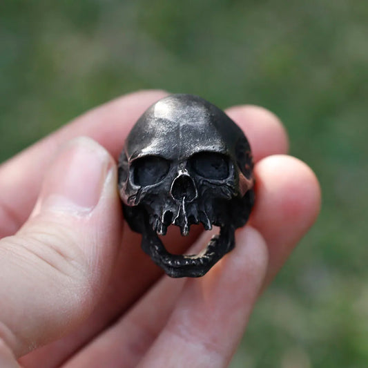 2022 NEW Men's Skull Ring – Large Fierce Vintage Punk Biker Jewelry in 316L Stainless Steel
