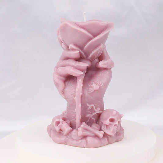 1PC Skull Design Scented Candle – “No See, No Speak, No Hear” Spooky Halloween Aromatherapy Gift